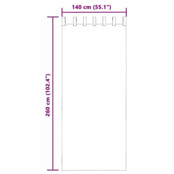 Voile Vorhänge mit Schlaufen 2 Stk. Hellrosa 140x260 cm