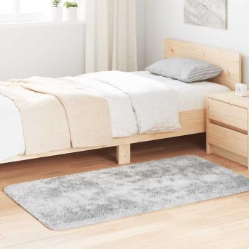 ARDEBO.de - Teppich Shaggy Hochflor NAVARRA Silbergrau 80x150 cm Polyester