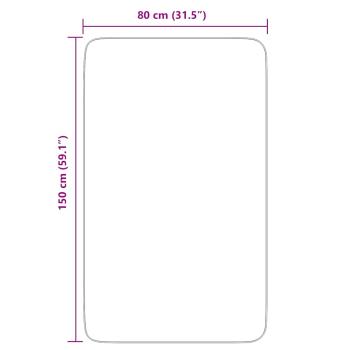 Teppich Shaggy Hochflor NAVARRA Altrosa 80x150 cm Polyester