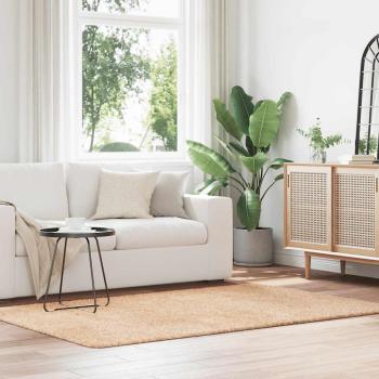 ARDEBO.de - Teppich Shaggy Hochflor NAVARRA Beige 130x200 cm Polyester