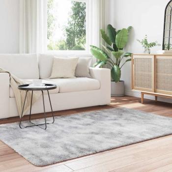 Teppich Shaggy Hochflor NAVARRA Silbergrau 130x200 cm Polyester