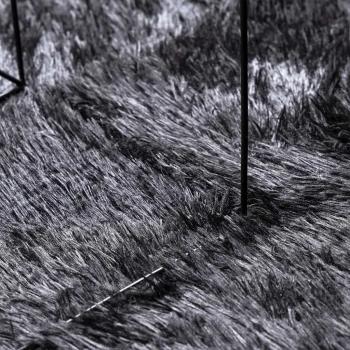 Teppich Shaggy Hochflor NAVARRA Dunkelgrau 200x290 cm Polyester