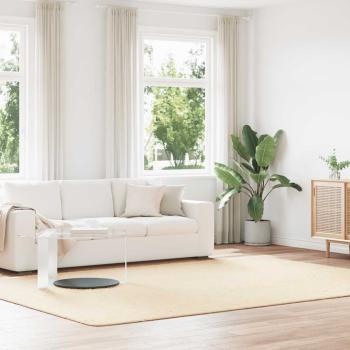ARDEBO.de - Teppich Shaggy Hochflor NAVARRA Creme 240x340 cm Polyester