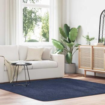 ARDEBO.de - Teppich Shaggy Hochflor NAVARRA Marineblau 200x200 cm Polyester