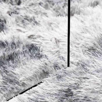 Teppich Shaggy Hochflor NAVARRA Silbergrau 160x160 cm Polyester