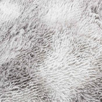 Teppich Shaggy Hochflor NAVARRA Silbergrau 160x160 cm Polyester
