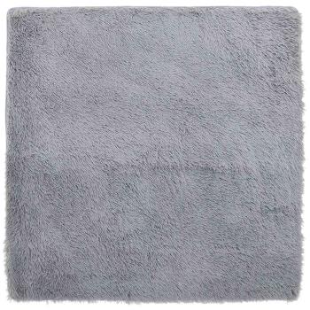 Teppich Shaggy Hochflor NAVARRA Hellgrau 160x160 cm Polyester