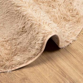 Teppich Shaggy Hochflor NAVARRA Beige 240x240 cm Polyester