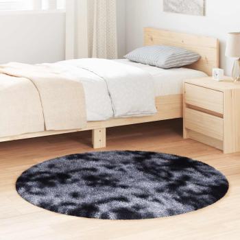 ARDEBO.de - Teppich Shaggy Hochflor NAVARRA Dunkelgrau 120x120 cm Polyester