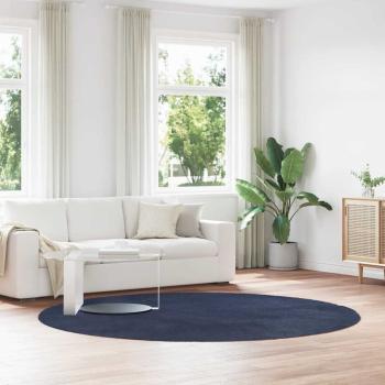 ARDEBO.de - Teppich Shaggy Hochflor NAVARRA Marineblau 240x240 cm Polyester