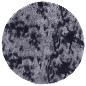 Teppich Shaggy Hochflor NAVARRA Dunkelgrau 160x160 cm Polyester