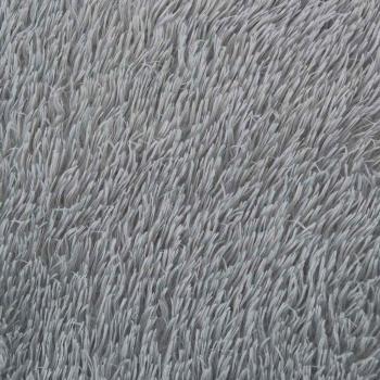 Teppich Shaggy Hochflor NAVARRA Hellgrau 120x120 cm Polyester