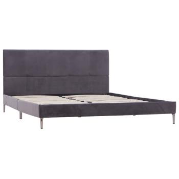 Bettgestell ohne Matratze Grau Stoff 135x190 cm