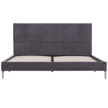 Bettgestell ohne Matratze Grau Stoff 135x190 cm