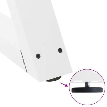 Couchtischbeine 2 Stk. Weiß 60x(42-43,3) cm Stahl