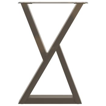 Esstisch Beine 2 Stück Naturstahl 60x(72-73,3) cm Stahl