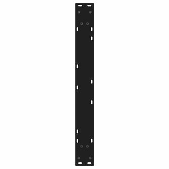 ARDEBO.de - Esstischbeine 2 Stück Schwarz 80x(72-73,3) cm Stahl