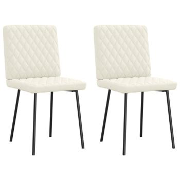 ARDEBO.de - Esszimmerstühle 2 Stk. Creme Samt