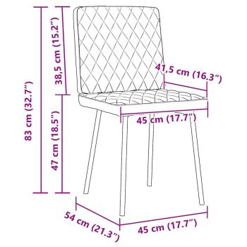 Esszimmerstühle 2 Stk. Creme Samt