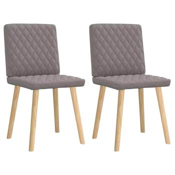 Esszimmerstühle 2 Stk. Taupe Stoff