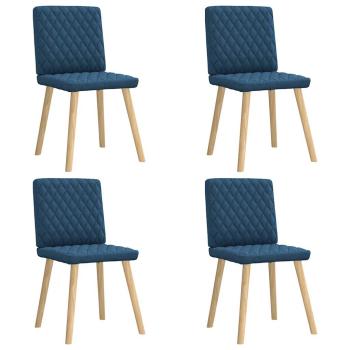 ARDEBO.de - Esszimmerstühle 4 Stk. Blau Stoff