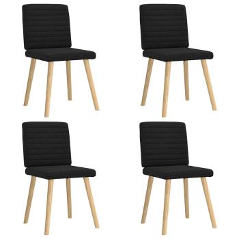 ARDEBO.de - Esszimmerstühle 4 Stk. Schwarz Stoff
