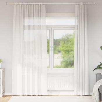 ARDEBO.de - Voile Vorhänge mit Stangentaschen 2 Stk. Weiß