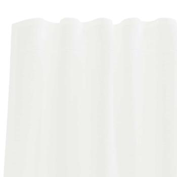 Voile Vorhänge mit Stangentaschen 2 Stk. Weiß