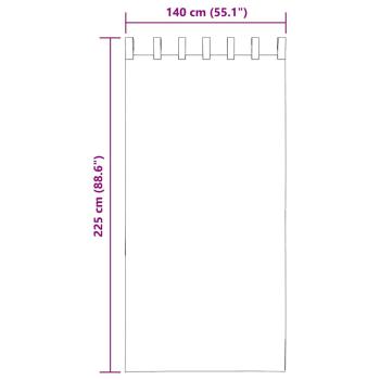 Voile Vorhänge mit Stangentaschen 2 Stk. Rosa