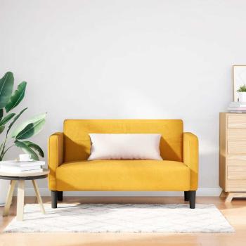 ARDEBO.de - Zweisitzer-Sofa Hellgelb 109 cm Cordstoff