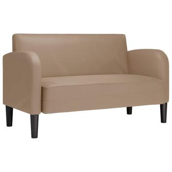 ARDEBO.de - Zweisitzer-Sofa Cappuccino-Braun 110 cm Kunstleder