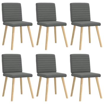 ARDEBO.de - Esszimmerstühle 6 Stk. Dunkelgrau Stoff