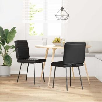 ARDEBO.de - Esszimmerstühle 2 Stk. Schwarz Kunstleder