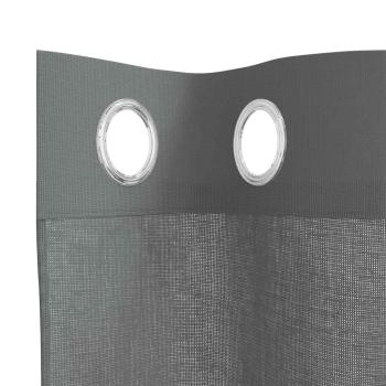 ARDEBO.de - Voile Vorhänge mit Ösen 2 Stk. Dunkelgrau 140x245 cm