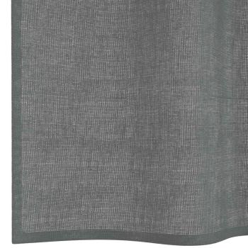 Voile Vorhänge mit Ösen 2 Stk. Dunkelgrau 140x245 cm