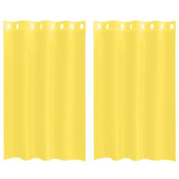 Voile Vorhänge mit Ösen 2 Stk. Gelb