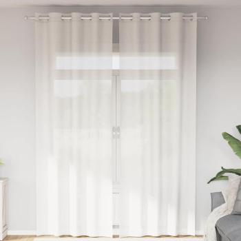 ARDEBO.de - Voile Vorhänge mit Ösen 2 Stk. Weiß