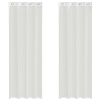 Voile Vorhänge mit Ösen 2 Stk. Weiß
