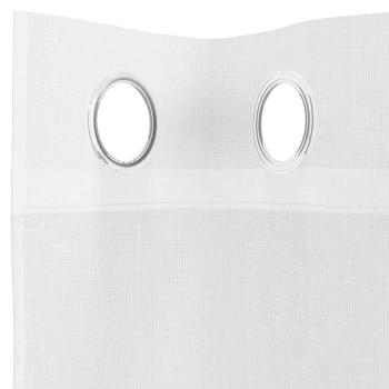Voile Vorhänge mit Ösen 2 Stk. Weiß