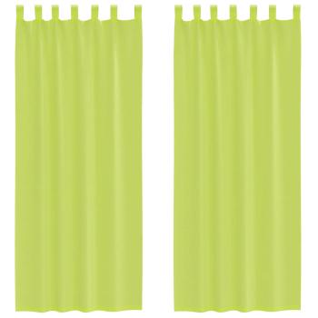 Voile Vorhänge mit Lasche 2 Stk. Apfelgrün