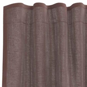 ARDEBO.de - Voile Vorhänge mit Lasche 2 Stk. Braun