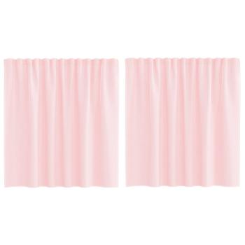 Voile Vorhänge mit Schlaufen 2 Stk. Hellrosa 140x140 cm