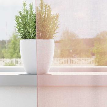 Voile Vorhänge mit Schlaufen 2 Stk. Hellrosa 140x140 cm