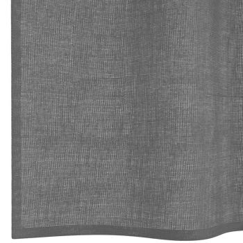 Voile Vorhänge mit Schlaufen 2 Stk. Dunkelgrau 140x245 cm
