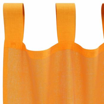 Voile Vorhänge mit Schlaufen 2 Stk. Orange 140x140 cm