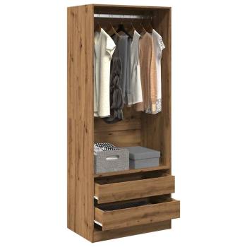ARDEBO.de - Kleiderschrank Artisan-Eiche 80x50x200 cm Holzwerkstoff