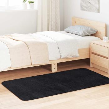 ARDEBO.de - Teppich Shaggy Hochflor NAVARRA Schwarz 80x150 cm Polyester