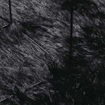 Teppich Shaggy Hochflor NAVARRA Schwarz 80x150 cm Polyester