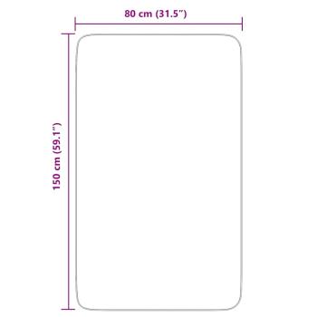 Teppich Shaggy Hochflor NAVARRA Schwarz 80x150 cm Polyester