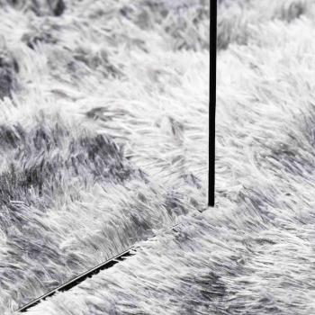Teppich Shaggy Hochflor NAVARRA Silbergrau 120x170 cm Polyester